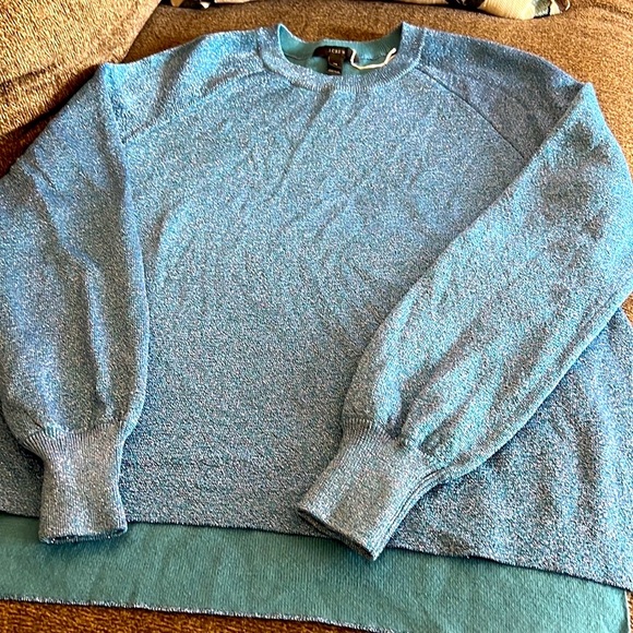 J. Crew Blue Shimmer Sparkle
Side Slit Crew Neck Pullover
Sweater Sz XS … - Picture 14 of 14